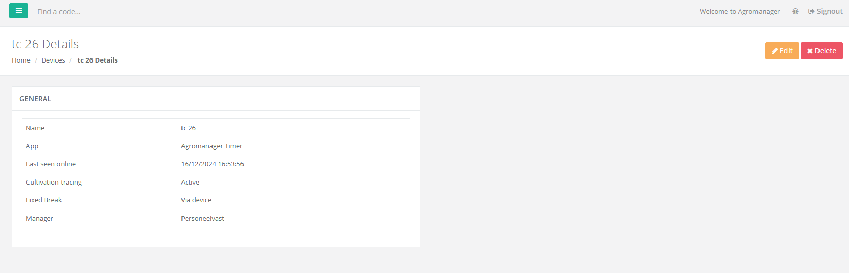 Screenshot Timerapp Einstellungen