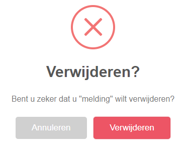Löschen der Meldung bestätigen