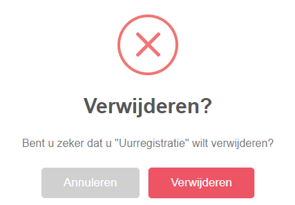 Eine individuelle Stundenregistrierung löschen