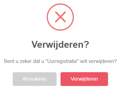 Een groepsuurregistratie verwijderen