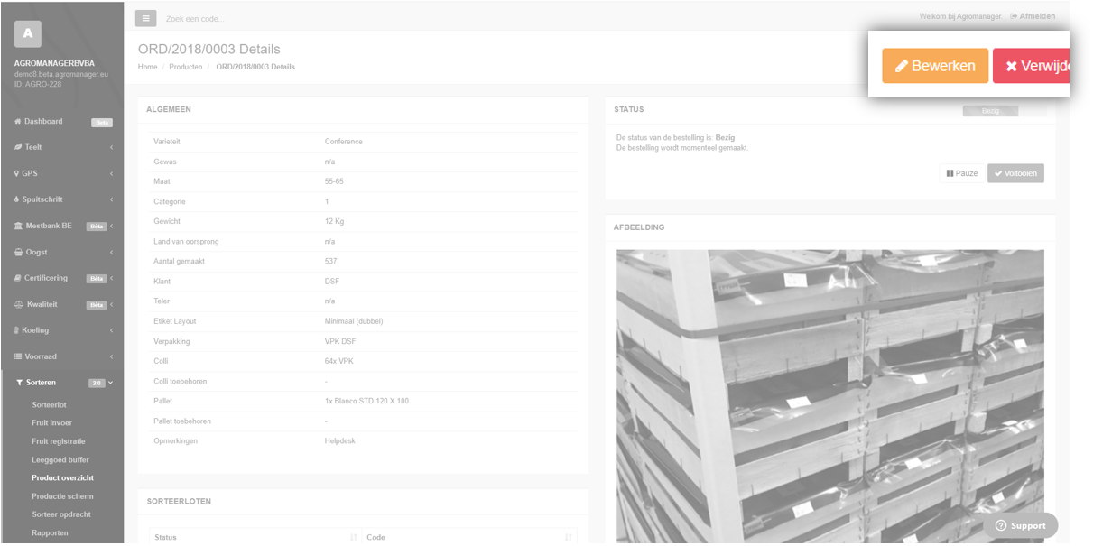 Product bewerken
